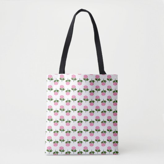 Vibranntes rosa Lily-Pily-Floral-Muster Tasche (Vorderseite)