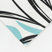 Vibranntes Tulip Muster Blumendesign auf Weiß Fleecedecke (Ecke)