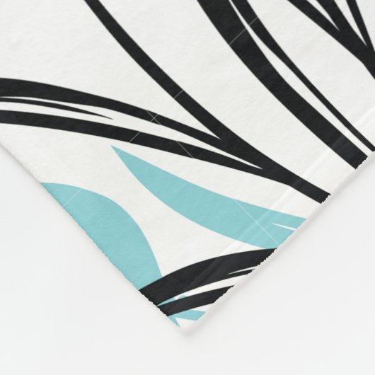 Vibranntes Tulip Muster Blumendesign auf Weiß Fleecedecke (Ecke)