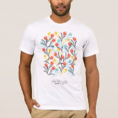 Vibranntes Tulip Muster Blumendesign auf Weiß T-Shirt (Vorderseite)