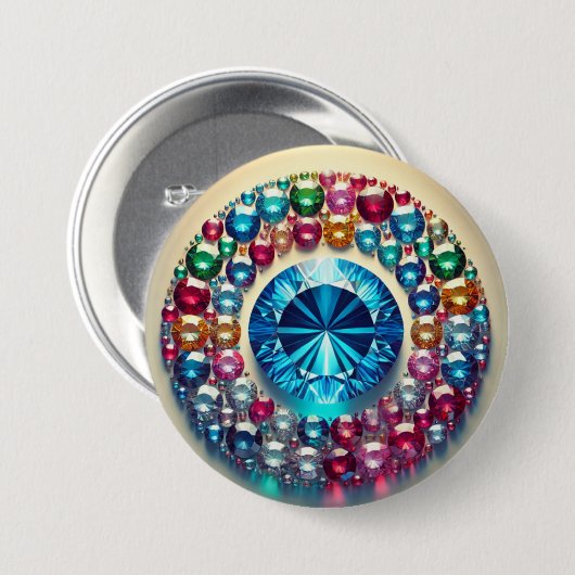 Vibranntfarbener Rundknopf Button (Vorne & Hinten)