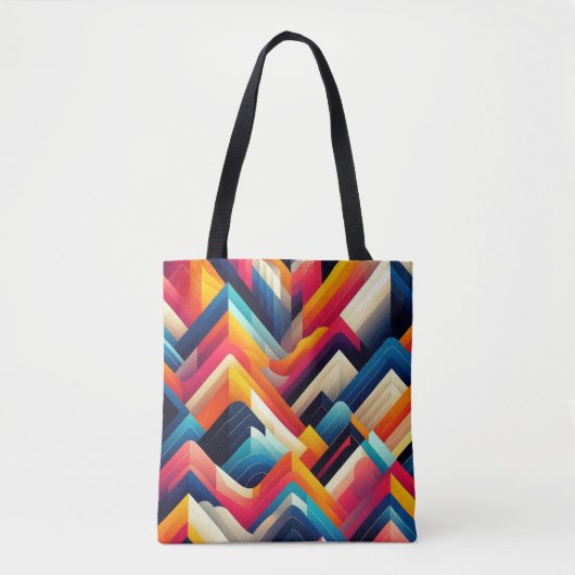 Vibranric Geometric Pattern Tote Bag Tasche (Vorderseite)