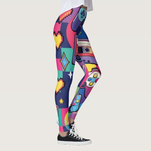 vibrant 90s pop culture leggings (Rechts)