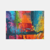 Vibrant Abstract Acrylic Art Throw Blanket  Fleecedecke (Vorderseite (Horizontal))