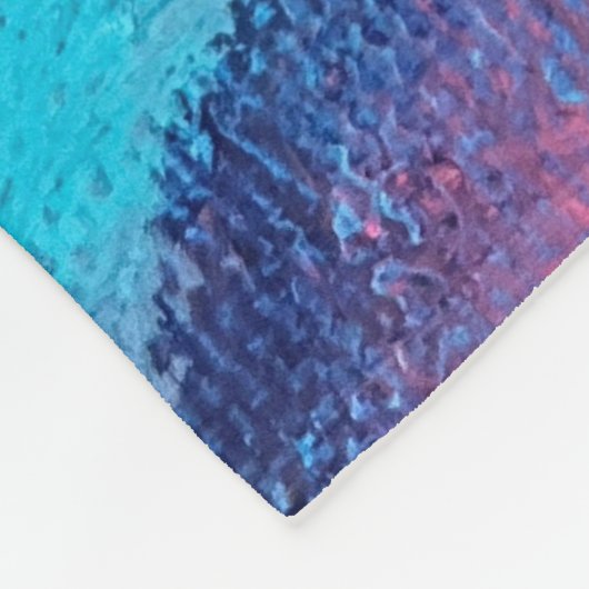 Vibrant Abstract Acrylic Art Throw Blanket  Fleecedecke (Ecke)