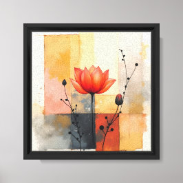 Vibrant Abstract Blooms – Colorful Modern Floral Leinwanddruck