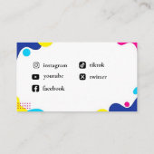 Vibrant Abstract Business Card Visitenkarte (Rückseite)