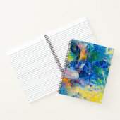 Vibrant Abstract Cat Art Print Notizblock (Innenseite)