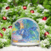 Vibrant Abstract Cat Art Print Schneekugeln (Weihnachten)