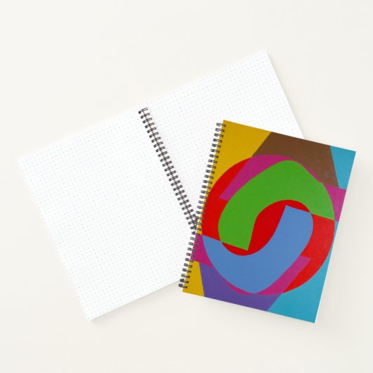 Vibrant Abstract Circles Notebook Notizblock (Innenseite)