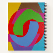 Vibrant Abstract Circles Notebook Notizblock (Rückseite)