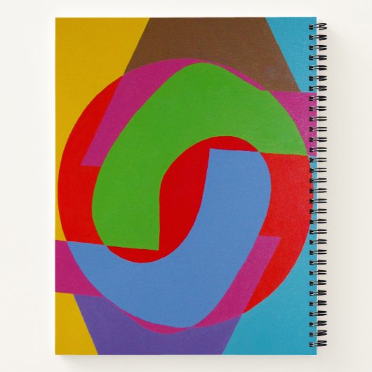 Vibrant Abstract Circles Notebook Notizblock (Rückseite)