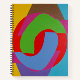 Vibrant Abstract Circles Notebook Notizblock