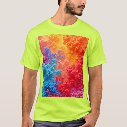 Vibrant Abstract Cloud Hues T-Shirt (Vorderseite)