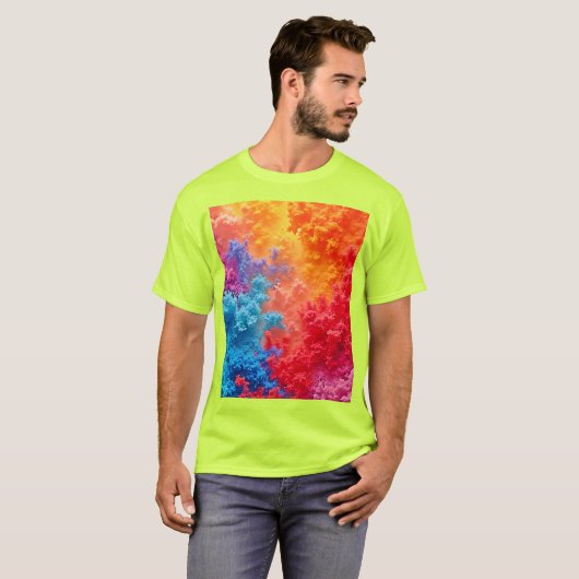 Vibrant Abstract Cloud Hues T-Shirt (Vorne ganz)