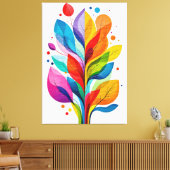 Vibrant Abstract Colorful Tree Of Life Botanical Leinwanddruck (Insitu (Wohnzimmer))