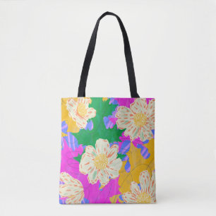 'Vibrant Abstract Floral' Farbige Schultertasche  Tasche