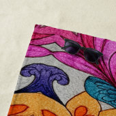 Vibrant Abstract Floral Fusion Pattern Strandtuch (Beispiel)