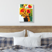 vibrant abstract floral still plant leinwanddruck (Insitu (Schlafzimmer))