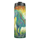 Vibrant Abstract Horse Forest Wonder Thermosbecher (Vorderseite)