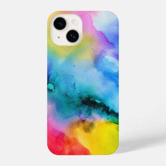 Vibrant Abstract Multicolor Modern Art Phone Case iPhone Hülle (Rückseite)