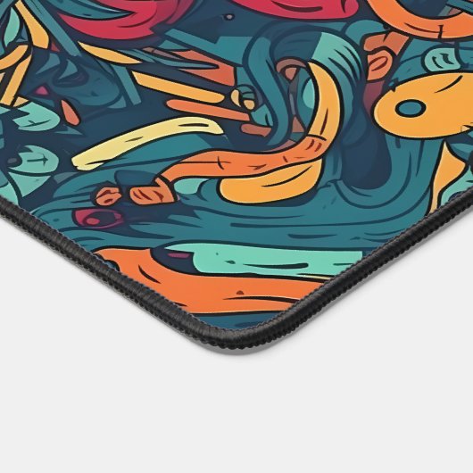 Vibrant Abstract Oceanic Currents Schreibtischunterlage (Ecke)