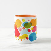 Vibrant Abstract Organic Shapes Pop Art Collage Tasse (Zentrum)