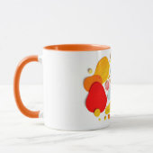 Vibrant Abstract Organic Shapes Pop Art Collage Tasse (Links)