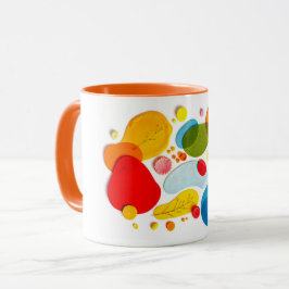 Vibrant Abstract Organic Shapes Pop Art Collage Tasse