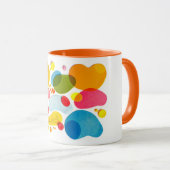 Vibrant Abstract Organic Shapes Pop Art Collage Tasse (VorderseiteRechts)