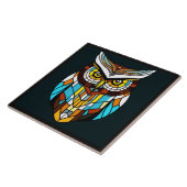 Vibrant abstract owl fliese (Seite)
