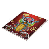 Vibrant abstract owl fliese (Seite)