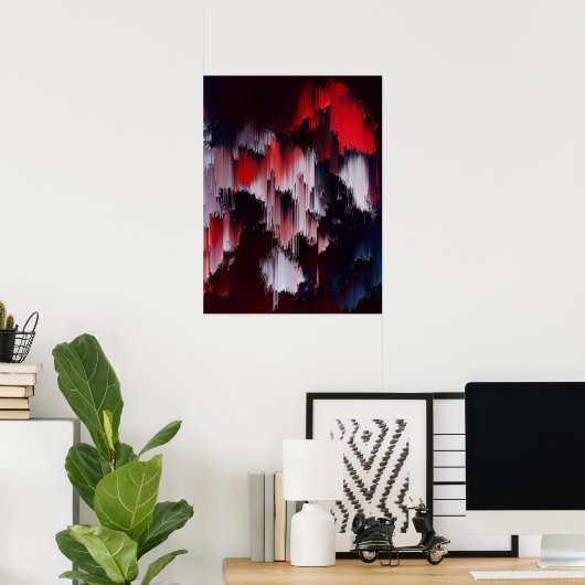 Vibrant Abstract Pattern Wall Art Poster (Heimbüro)