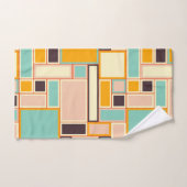 Vibrant abstract pattern with rectangles badhandtuch set (Handtuch)
