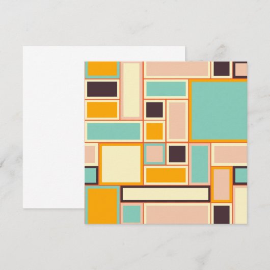 Vibrant abstract pattern with rectangles dankeskarte (Vorne/Hinten)