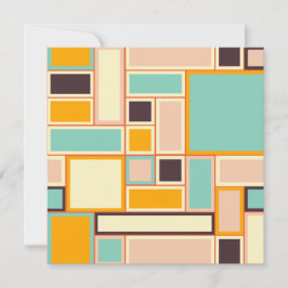 Vibrant abstract pattern with rectangles dankeskarte