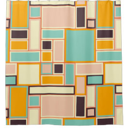Vibrant abstract pattern with rectangles duschvorhang