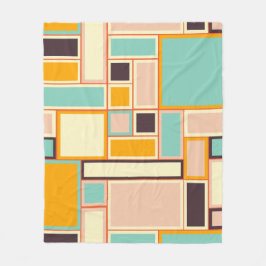 Vibrant abstract pattern with rectangles fleecedecke
