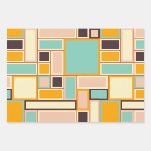 Vibrant abstract pattern with rectangles geschenkpapier set (Vorderseite 3)