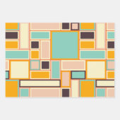 Vibrant abstract pattern with rectangles geschenkpapier set (Vorderseite)