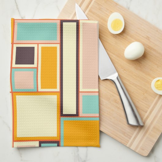 Vibrant abstract pattern with rectangles geschirrtuch (Viertel Falte)