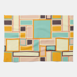 Vibrant abstract pattern with rectangles geschirrtuch