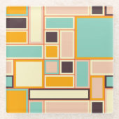 Vibrant abstract pattern with rectangles glasuntersetzer (Vorderseite)