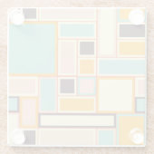 Vibrant abstract pattern with rectangles glasuntersetzer (Rückseite)