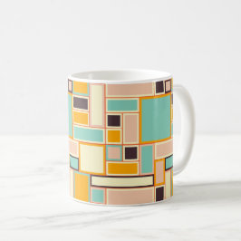Vibrant abstract pattern with rectangles kaffeetasse