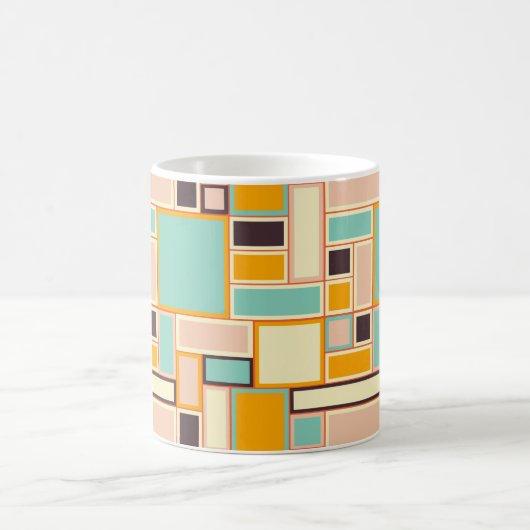 Vibrant abstract pattern with rectangles kaffeetasse (Mittel)