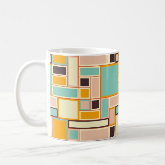 Vibrant abstract pattern with rectangles kaffeetasse (Links)