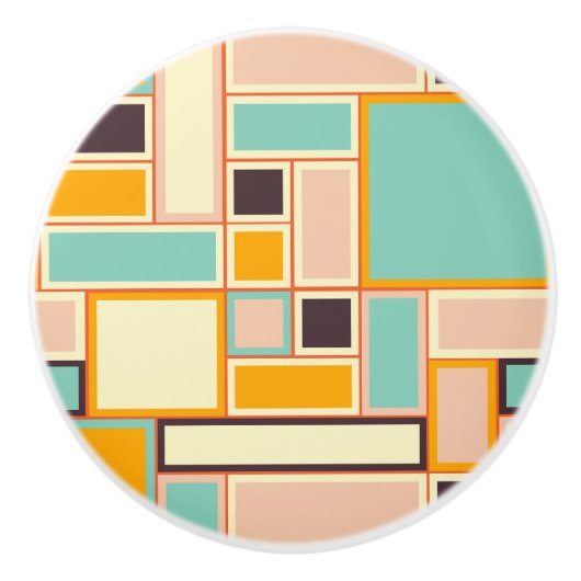 Vibrant abstract pattern with rectangles keramikknauf (Vorderseite)