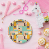 Vibrant abstract pattern with rectangles pappteller (Party)