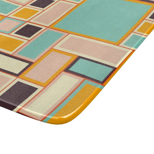 Vibrant abstract pattern with rectangles schneidebrett (Ecke)